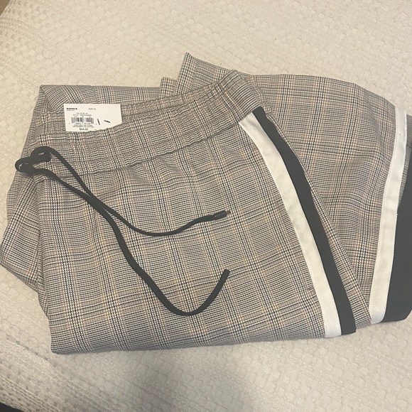Nine West Plaid Pants with Black and White Stripes - Picture 1 of 1